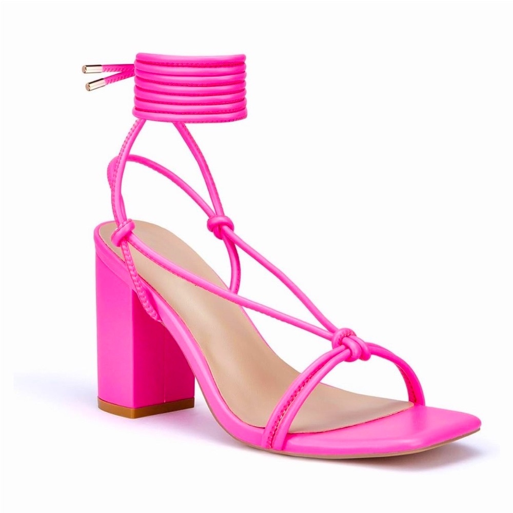 Pink Strappy Heels